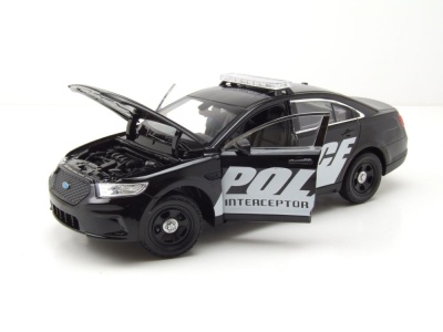 Ford Taurus Police Interceptor 2013 schwarz weiß Modellauto 1:24 Welly