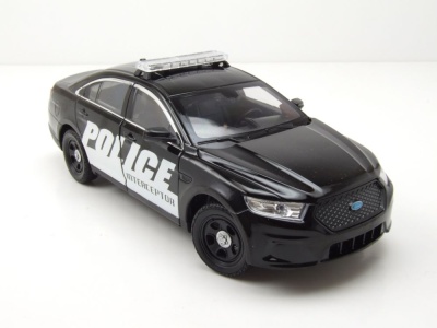 Ford Taurus Police Interceptor 2013 schwarz weiß Modellauto 1:24 Welly