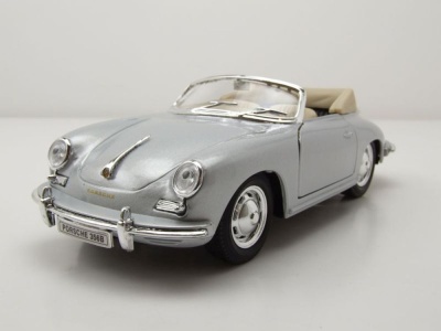 Porsche 356 B Cabrio 1958 silber Modellauto 1:24 Welly