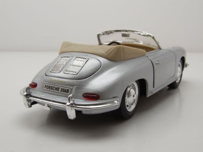 Porsche 356 B Cabrio 1958 silber Modellauto 1:24 Welly