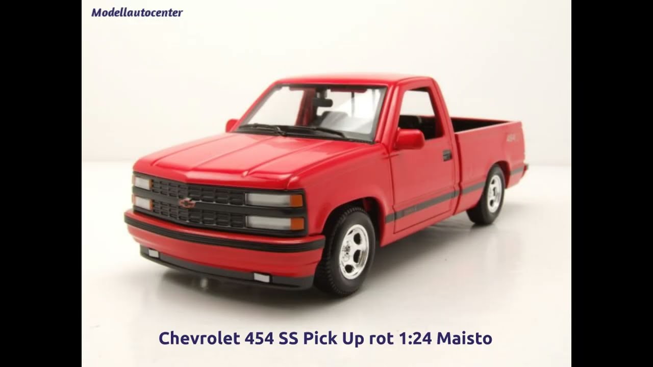 Video: Chevrolet 454 SS Pick Up 1993 rot Modellauto 1:24 Maisto
