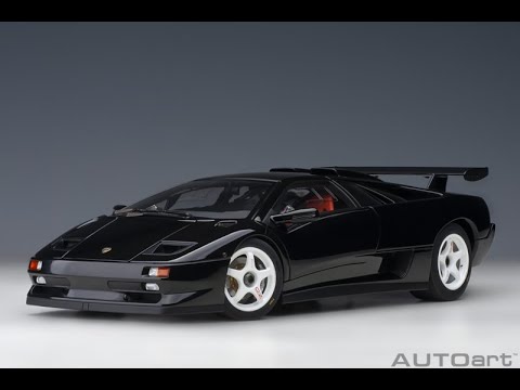 Video: Lamborghini Diablo SV-R 1996 schwarz Modellauto 1:18 Autoart