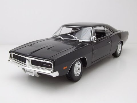 Video: Dodge Charger R/T 1969 schwarz Modellauto 1:18 Maisto