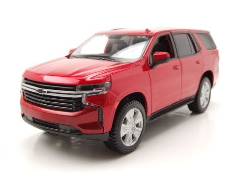 Video: Chevrolet Tahoe 2021 rot Modellauto 1:24 Maisto