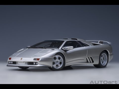 Video: Lamborghini Diablo SE30 JOTA 1995 silber Modellauto 1:18 Autoart