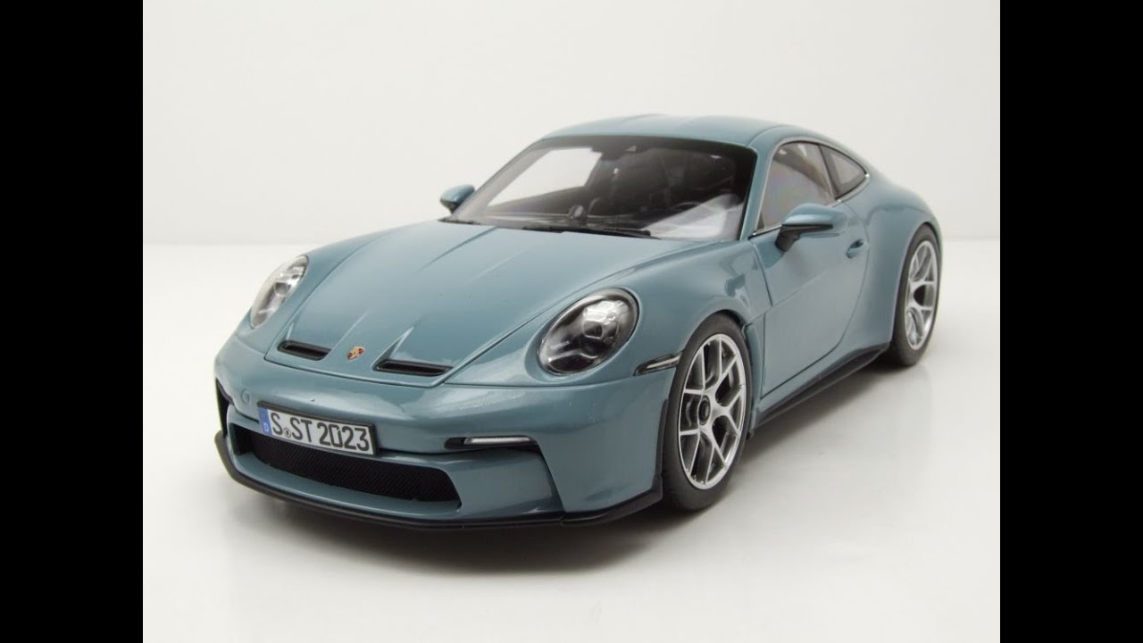 Modellauto Porsche 911 S/T 2023 meissenblau 1:18 Norev bei