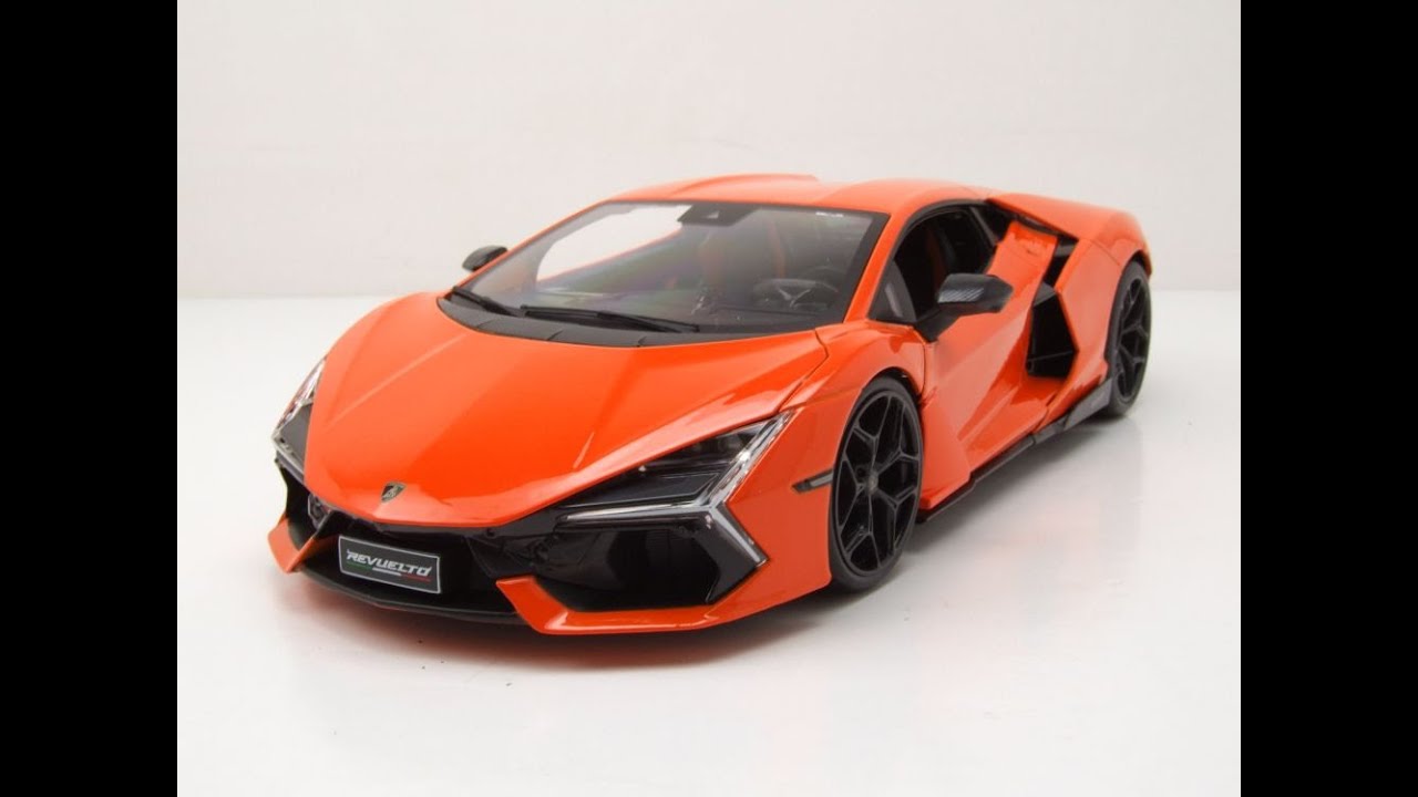 Video: Lamborghini Revuelto 2023 orange Modellauto 1:18 Maisto